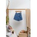 Solid Raw Hem Short Jeans